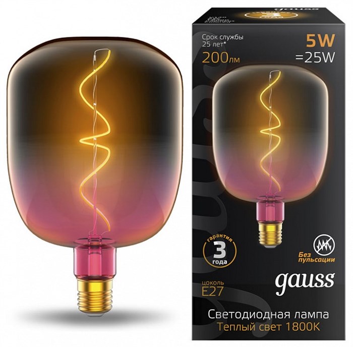 Лампа светодиодная Gauss Colored E27 5Вт 1800K 1010802105 - фото 4641265