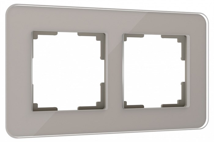 Рамка на 2 поста Werkel Elite (дымчатый, стекло) W0022417 - фото 4646064