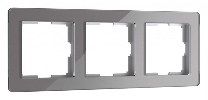 Рамка на 3 поста Werkel Acrylic графит W0032704 - фото 4646344