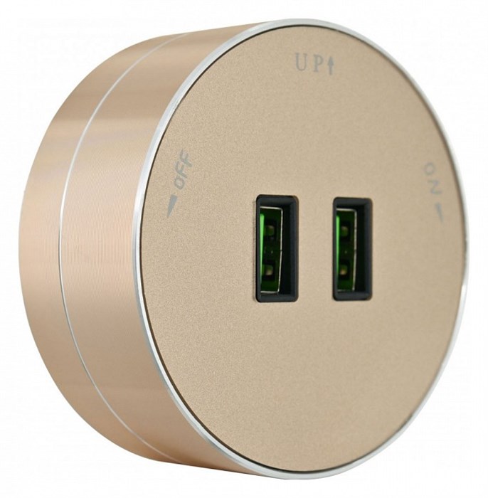 Розетка 2xUSB на треке Arte Milano Am-track-sockets 380011TS/USBx2 Gold - фото 4660945