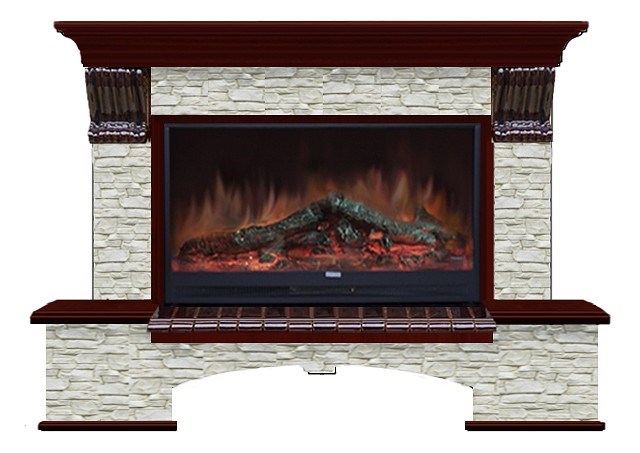 Комплект из электрокамина напольного и портала (149x42x108.5 см) Бостон К ГО Premier S86 БК860013 - фото 4706592