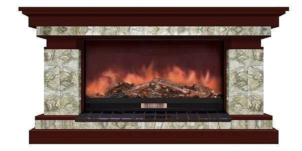 Комплект из электрокамина напольного и портала (143x45x80 см) Брайтон Карелия Premier S86 БР000003 - фото 4706927