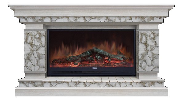 Комплект из электрокамина напольного и портала (143x45x82.5 см) Лорд Карелия Premier S86 ЛО000004 - фото 4706978