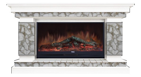 Комплект из электрокамина напольного и портала (143x45x82.5 см) Лорд Карелия Premier S86 ЛО000005 - фото 4706979
