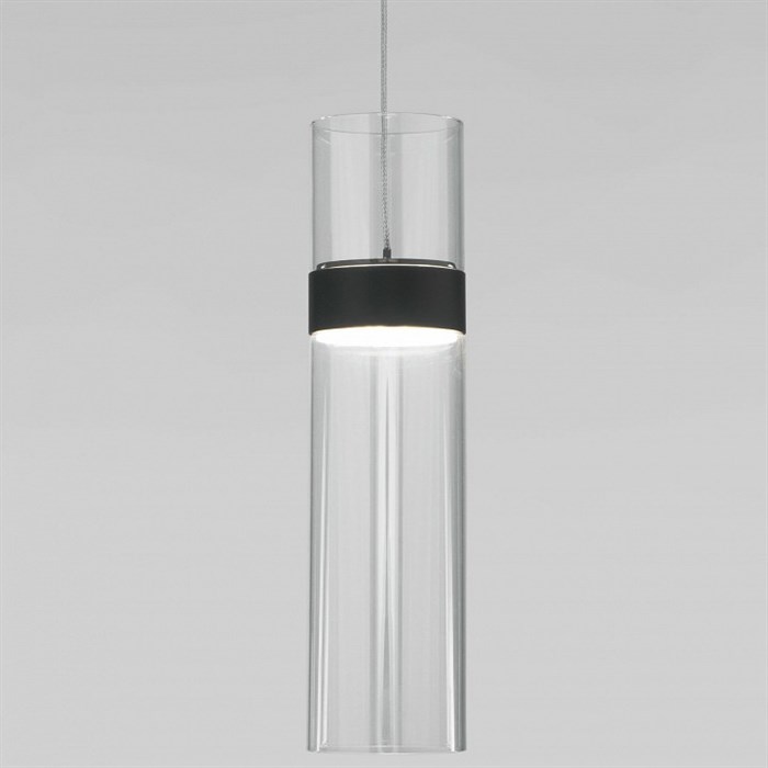 Подвесной светильник Eurosvet Lumen 50244/1 LED черный/прозрачный - фото 4753101