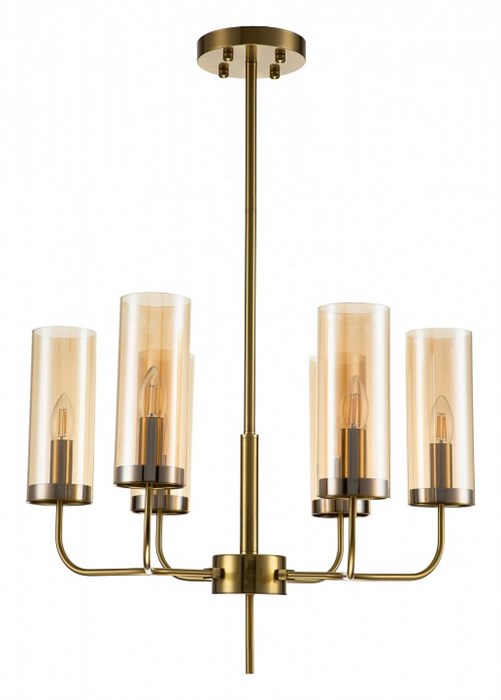 Люстра на штанге Indigo Balletto 13014/6R Brass - фото 4767284