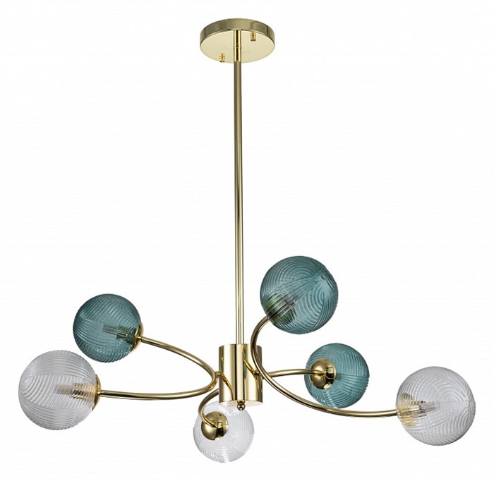 Люстра на штанге Indigo Selva 11032/6R Gold - фото 4767406