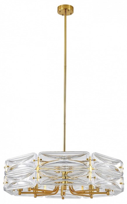 Светильник на штанге Indigo Zaffiro 12046/8P Brass - фото 4768487