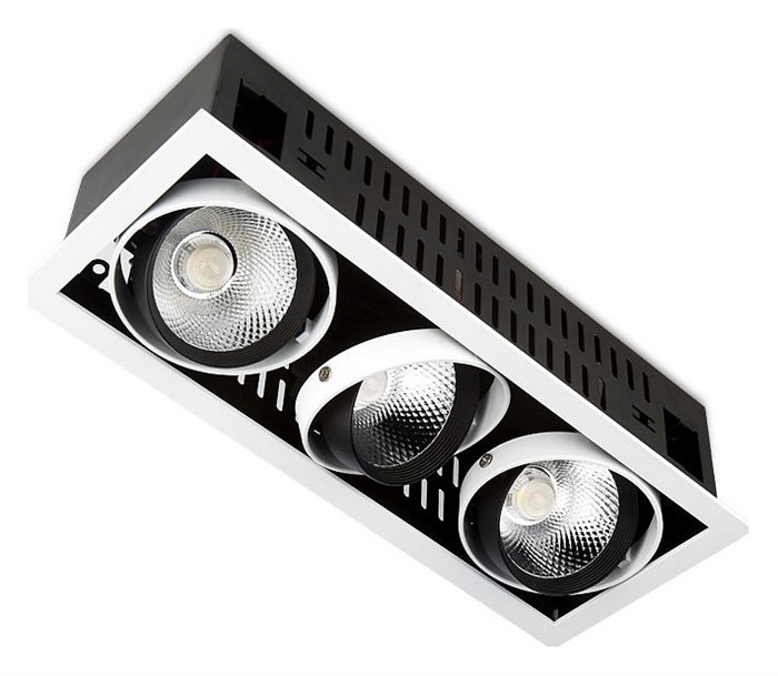Встраиваемый светильник Ambrella Light Classic T81 T813 BK/CH 3*12W 4200K - фото 4801264