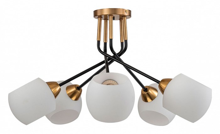 Люстра на штанге Escada Bond 2113/5P Copper/Black - фото 4835366