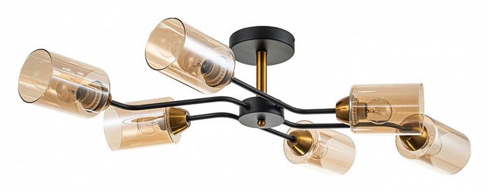 Люстра на штанге Escada Vertigo 1131/6P Black/Gold - фото 4835527