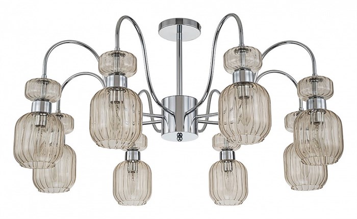 Люстра на штанге Escada Gloss 1141/8PL Chrome/Beige - фото 4835589