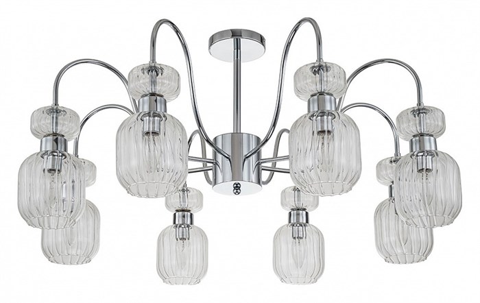 Люстра на штанге Escada Gloss 1141/8PL Chrome/Clear - фото 4835593