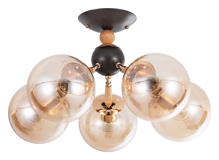 Люстра на штанге Arte Lamp Boston A4485PL-5BK - фото 4871596