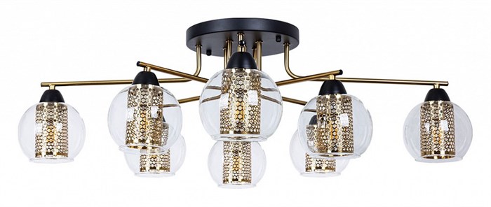 Потолочная люстра Arte Lamp Manchester A7045PL-8BK - фото 4873057