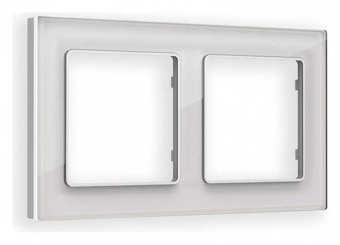 Рамка на 2 поста Ambrella Volt Platos Стекло органическое AF330402 - фото 4904732