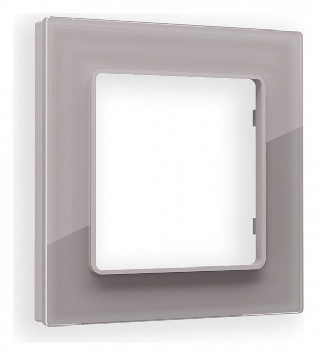 Рамка на 1 пост Ambrella Volt Platos Стекло органическое AF330501 - фото 4904743