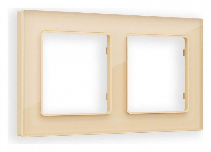 Рамка на 2 поста Ambrella Volt Platos Стекло органическое AF330602 - фото 4904764