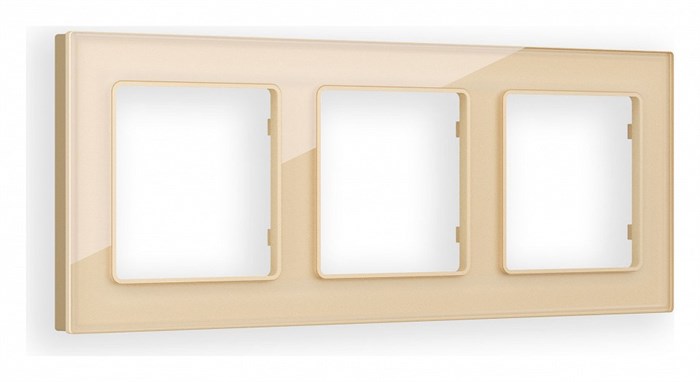 Рамка на 3 поста Ambrella Volt Platos Стекло органическое AF330603 - фото 4904768