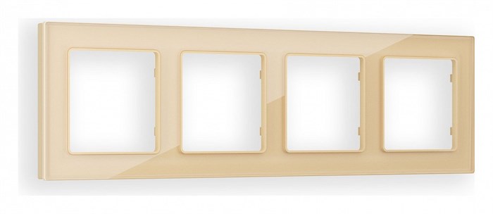 Рамка на 4 поста Ambrella Volt Platos Стекло органическое AF330604 - фото 4904772