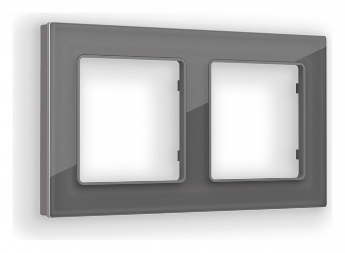 Рамка на 2 поста Ambrella Volt Platos Стекло органическое AF330652 - фото 4904780