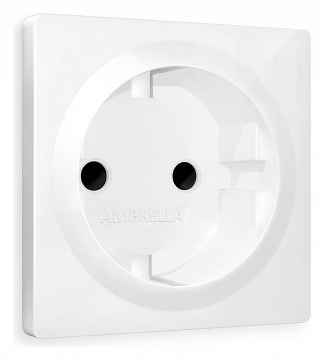 Накладка для розетки с заземлением и со шторками Ambrella Volt Quant AP1070 - фото 4904806