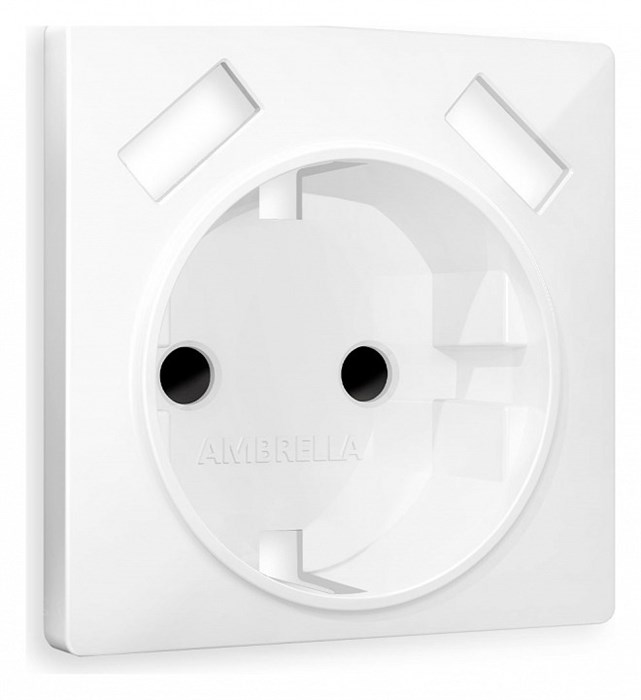 Накладка для розетки с заземлением и со шторками и 2хUSB type A Ambrella Volt Quant AP1090 - фото 4904810