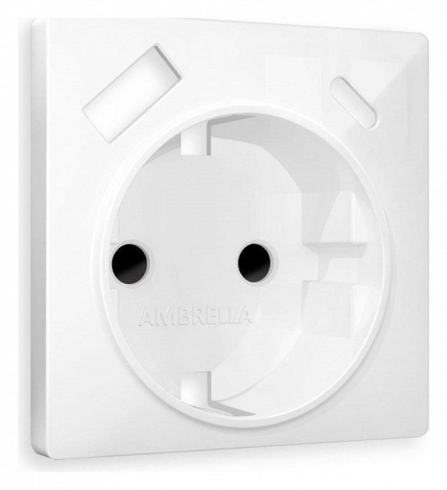 Накладка для розетки с заземлением и со шторками и 2хUSB type A и C Ambrella Volt Quant AP1100 - фото 4904812