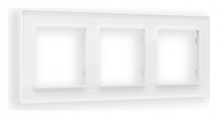 Рамка на 3 поста Ambrella Volt Platos Стекло натуральное AF380103 - фото 4904832