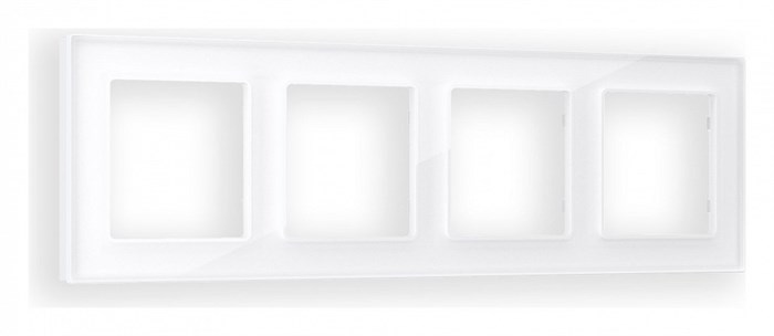 Рамка на 4 поста Ambrella Volt Platos Стекло натуральное AF380104 - фото 4904836