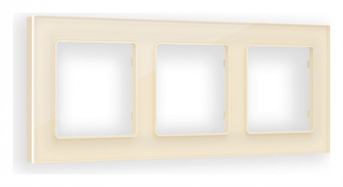 Рамка на 3 поста Ambrella Volt Platos Стекло натуральное AF380303 - фото 4904846
