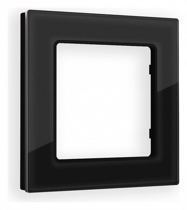 Рамка на 1 пост Ambrella Volt Platos Стекло натуральное AF380801 - фото 4904868