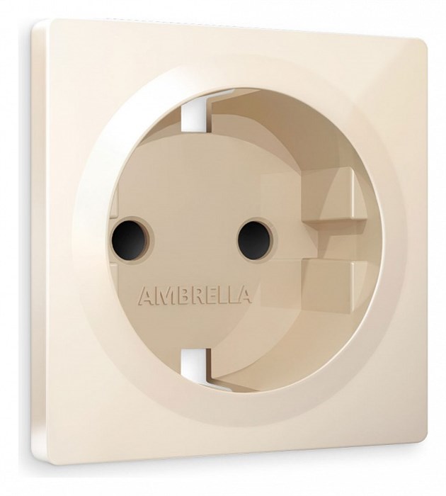 Накладка для розетки с заземлением и со шторками Ambrella Volt Quant AP3070 - фото 4905046