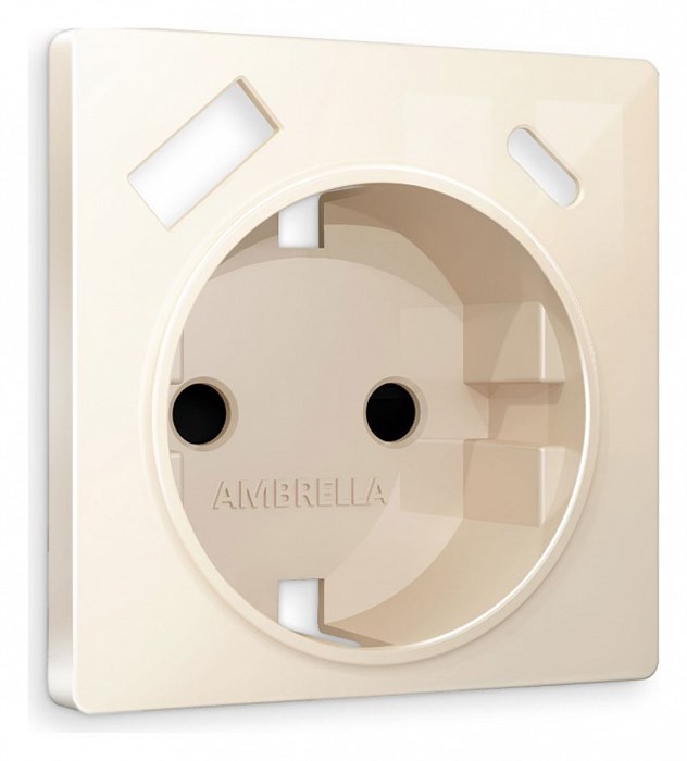 Накладка для розетки с заземлением и со шторками и 2хUSB type A и C Ambrella Volt Quant AP3100 - фото 4905052