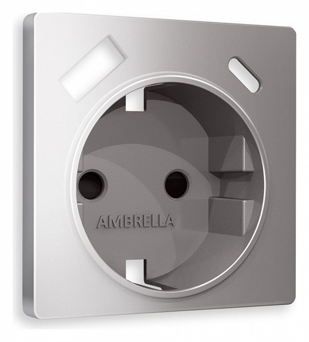 Накладка для розетки с заземлением и со шторками и 2хUSB type A и C Ambrella Volt Quant AP5100 - фото 4905134