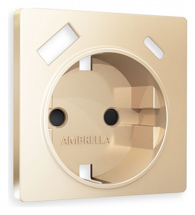 Накладка для розетки с заземлением и со шторками и 2хUSB type A и C Ambrella Volt Quant AP6100 - фото 4905166