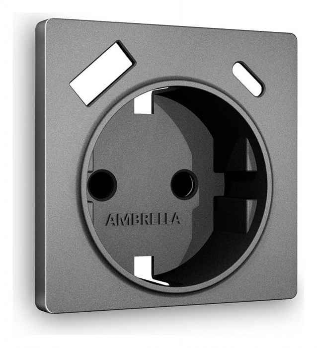 Накладка для розетки с заземлением и со шторками и 2хUSB type A и C Ambrella Volt Quant AP6600 - фото 4905228