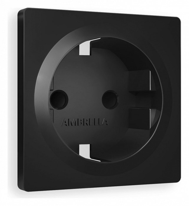 Накладка для розетки с заземлением и со шторками Ambrella Volt Quant AP8070 - фото 4905257