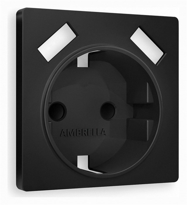 Накладка для розетки с заземлением и со шторками и 2хUSB type A Ambrella Volt Quant AP8090 - фото 4905262