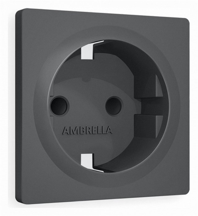 Накладка для розетки с заземлением и со шторками Ambrella Volt Quant AP9070 - фото 4905290