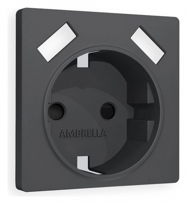 Накладка для розетки с заземлением и со шторками и 2хUSB type A Ambrella Volt Quant AP9090 - фото 4905294