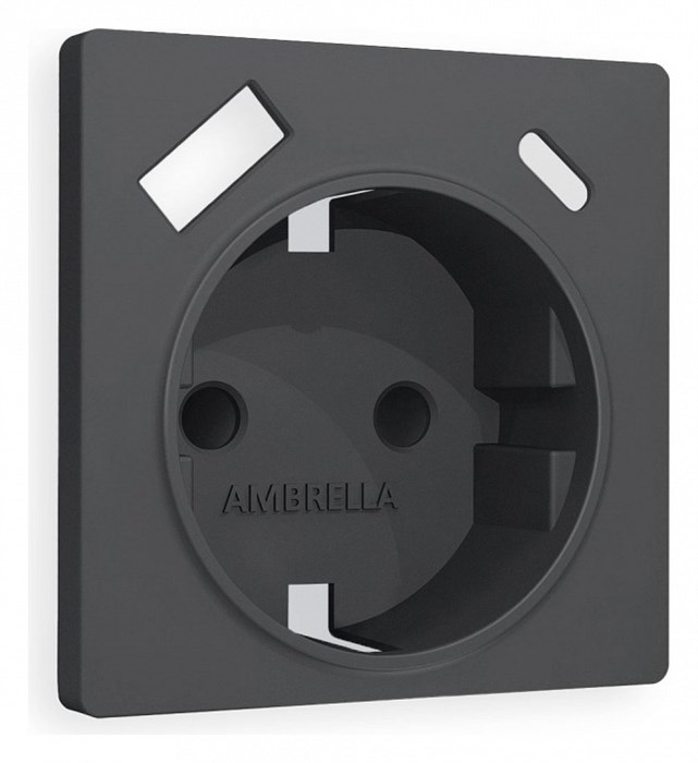 Накладка для розетки с заземлением и со шторками и 2хUSB type A и C Ambrella Volt Quant AP9100 - фото 4905296