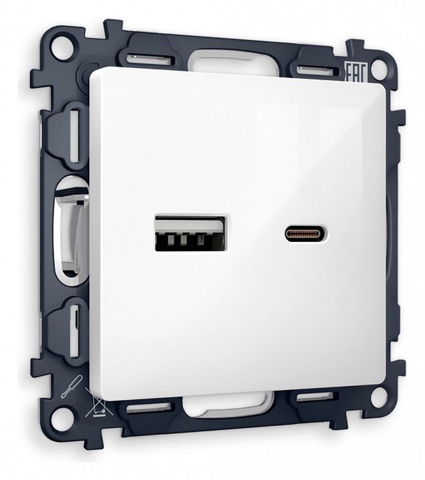 Розетка 2хUSB type A и C без рамки Ambrella Volt Quant MA111010 - фото 4905379