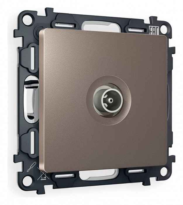 ТВ-розетка оконечная без рамки Ambrella Volt Quant MA643010 - фото 4905771