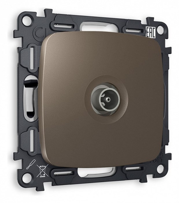 ТВ-розетка оконечная без рамки Ambrella Volt Quant MO643010 - фото 4909767