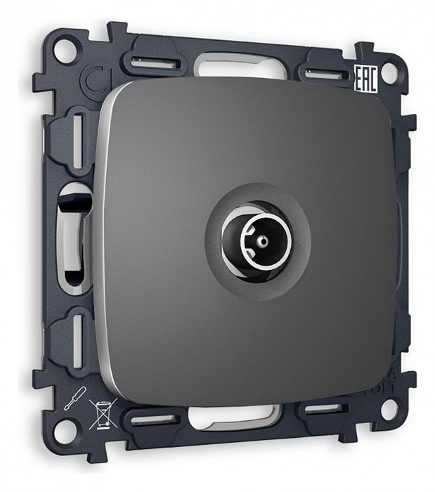 ТВ-розетка оконечная без рамки Ambrella Volt Quant MO663010 - фото 4909857