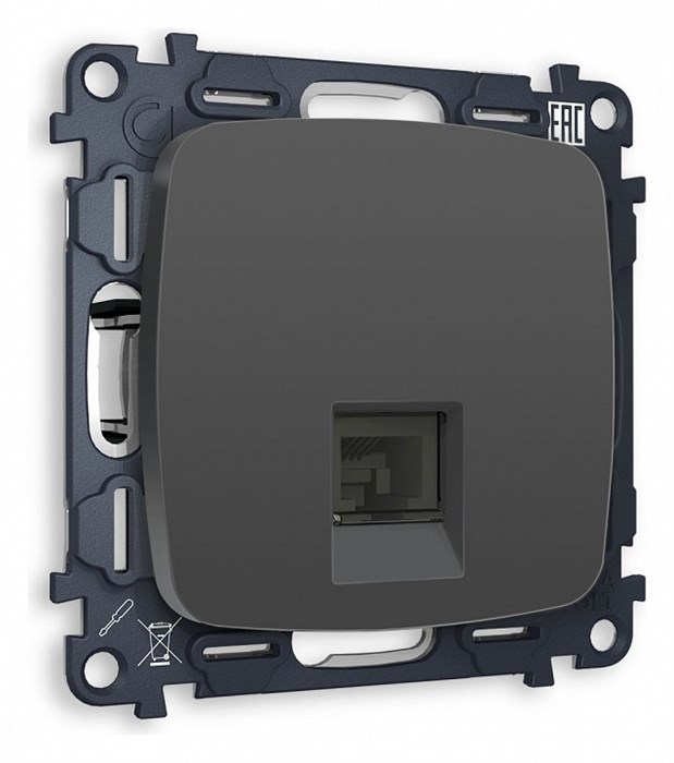 Розетка Ethernet RJ-45 и со шторками, без рамки Ambrella Volt Quant MO912010 - фото 4910034
