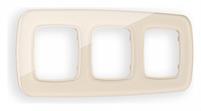 Рамка на 3 поста Ambrella Volt Radian Стекло органическое OF320303 - фото 4910237