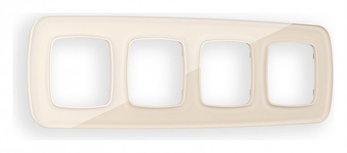 Рамка на 4 поста Ambrella Volt Radian Стекло органическое OF320304 - фото 4910241