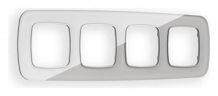 Рамка на 4 поста Ambrella Volt Radian Стекло органическое OF320404 - фото 4910257